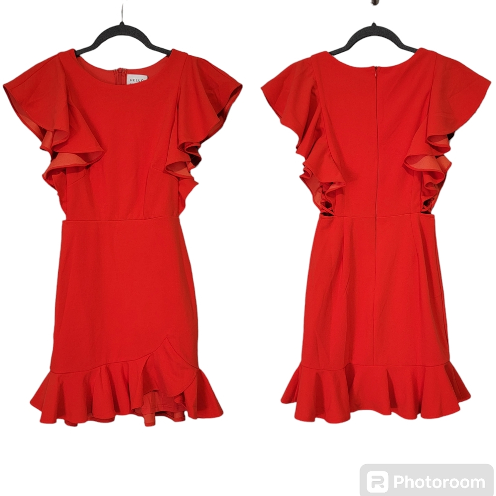 Hello Molly Red Ruffle Mini Dress - Picture 2 of 8